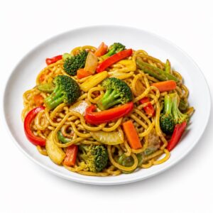 Curry Nudeln gebratenes Gemüse