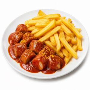 Currywurst mit Pommes